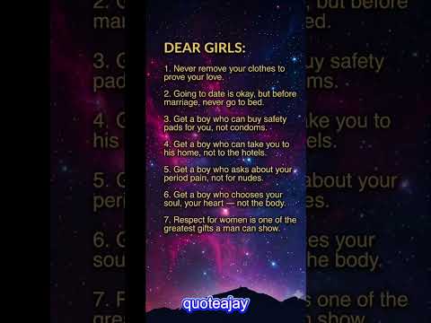 Dear Girls: Signs of a Real Man 💯✨ #shorts7 Rules Every Girl Needs To Hear 🧠✨ #shorts
