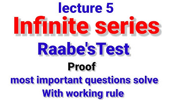 Infinite Series Raabe