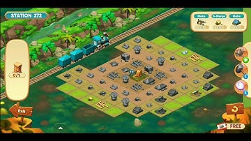 Train Town 3 match merge magic puzzle games level 272 - 275