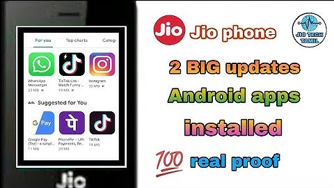 Jio phone | 2020 new update |  new android apps install | without omni SD | in tamil