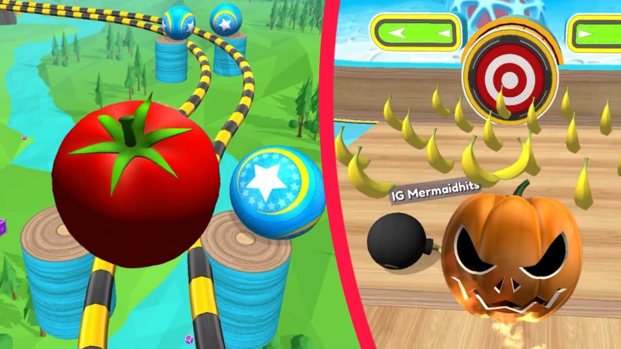 Portal Run 🍅🍅 Banana Frenzy 🎃🎃 Super Bonus level GOING BALLS Adventure