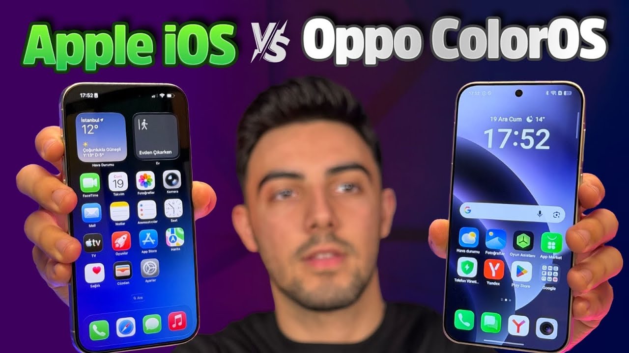 Oppo ColorOS vs Apple IOS arayüzleri karşılaştırdık!