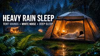 🔴 LIVE Heavy Rain Sleep | Tent Sounds, White Noise & Deep Sleep