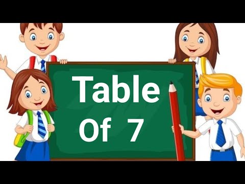 Table of 7। Table of seven । 7*1=7 multiplication। - YouTube