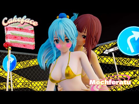 MMD Megumin Aqua Cakeface 