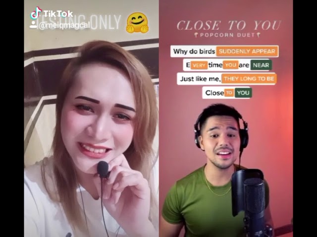 From Tiktok. Close To You Popcorn Duet Challenge With JMKO and Meiq Mag Cal class=