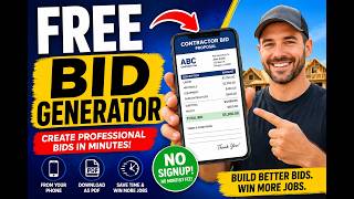 FREE Contractor Bid Generator: Create Professional Job Bids Fast screenshot 3