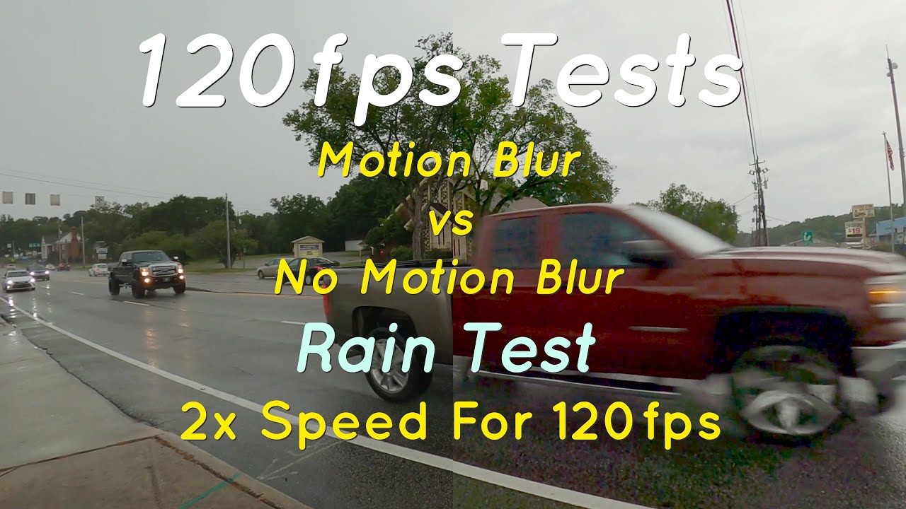 120fps/Hz Video Test 📱🌧 Motion Blur vs No Motion Blur Rain Test 👁‍🗨⚙
