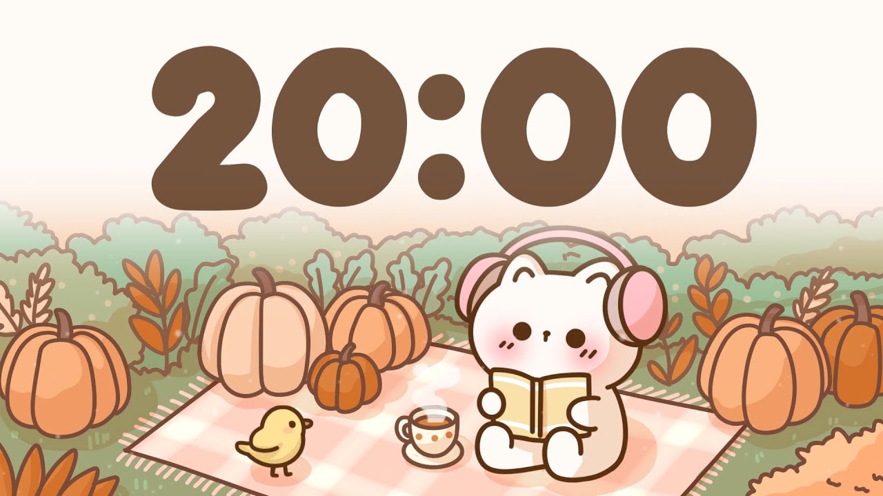20 Minute Timer 🧡 Autumn lofi timer for study