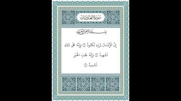 سورة العاديات ٦-٨