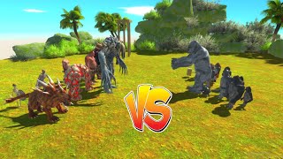 1 Vs 1 INFERNALS Vs MUTANT PRIMATES 🔥 Which Team Better ? - Animal Revolt Battle Simulator screenshot 1