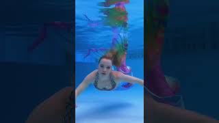 Mermaid Zelda going for a swim in the pool! #realmermaid