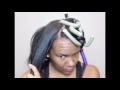 Flexi rod set on Flat ironed natural hair