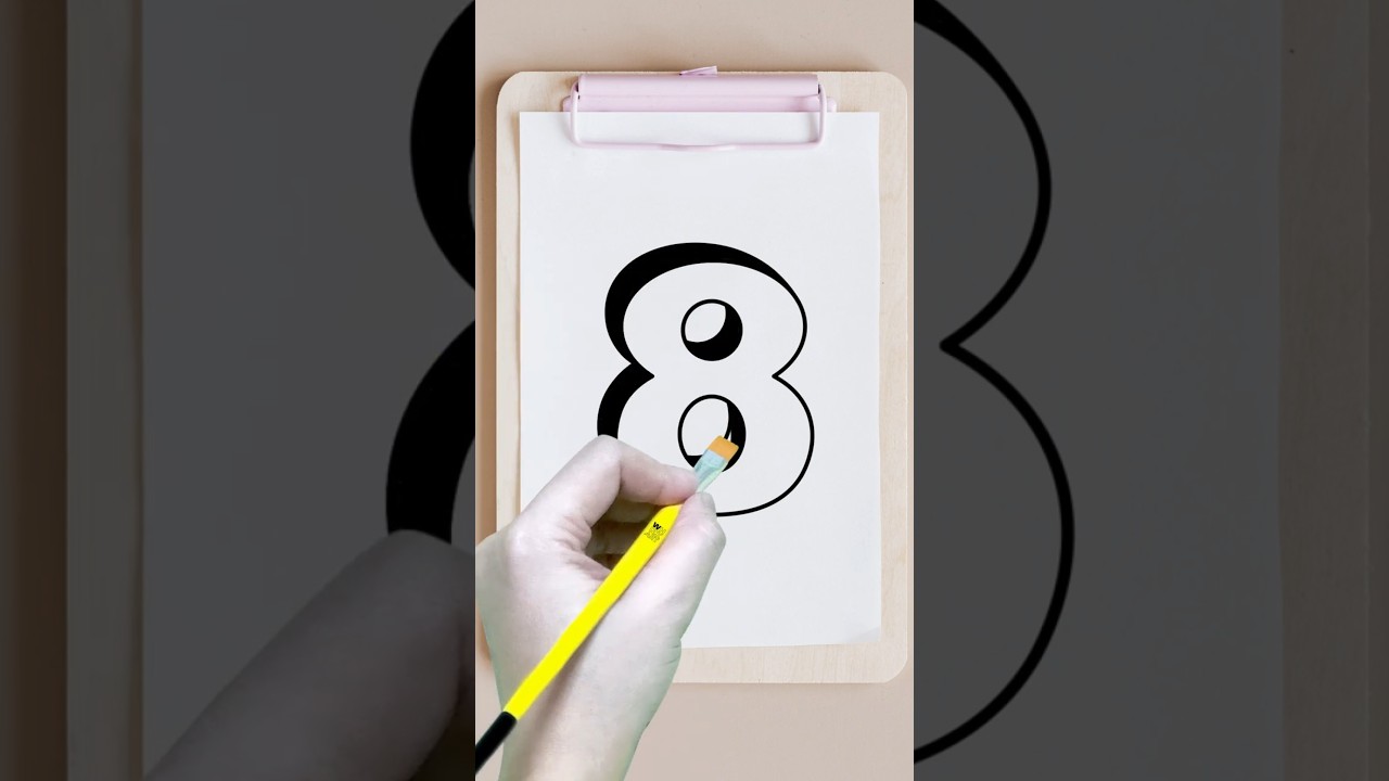 How to Draw 3D Number 8: Easy Step-by-Step Tutorial