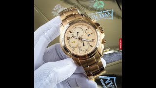  Đồng hồ nam kính Sapphire 6 kim Full Gold Civstic CVST-6K-9AV (46mm)