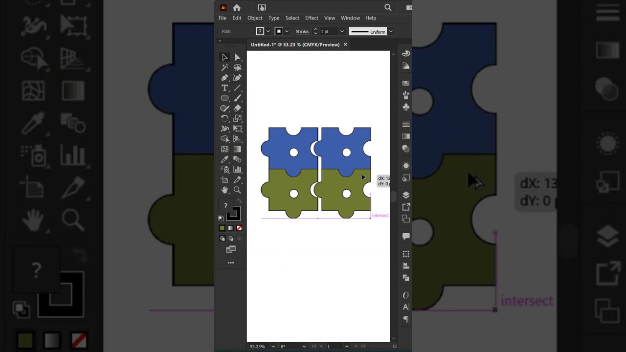 Puzzle logo Illustration - Adobe illustrator