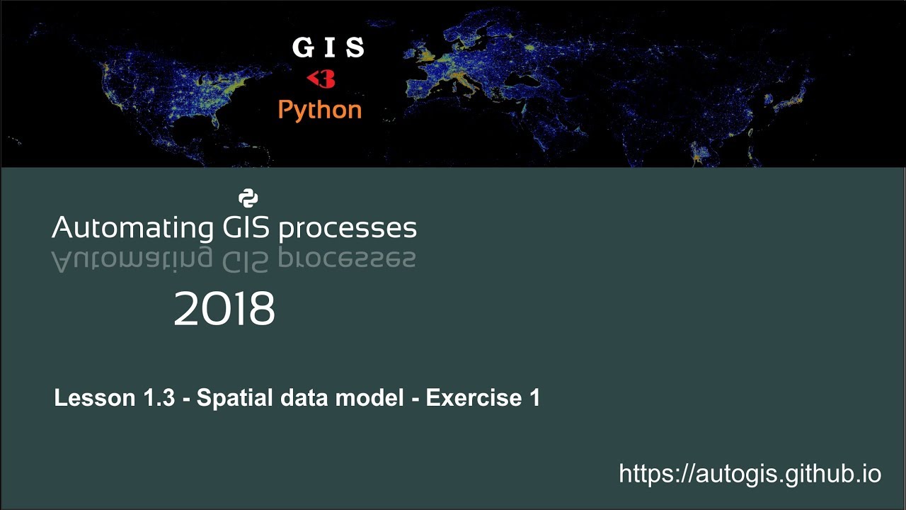 AutoGIS Lesson 1.3 (2018) - Spatial data model; Shapely - YouTube