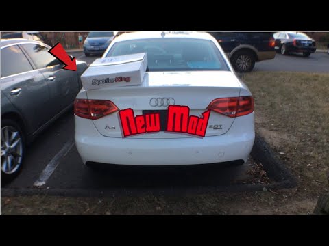 DIY  Audi A4 B8 matte black wing install (Spoiler King)