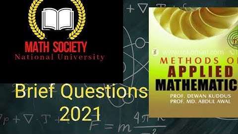 Applied Mathematics Suggestion 2021(Briefe Question).... #honours_math #Honours_4thyearSuggestion