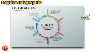 71.PowerPoint Presentation - 6 Step CIRCULAR LINE Infographic | Free download