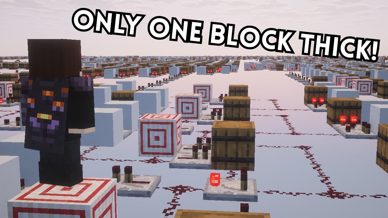 I Made the Thinnest Redstone Computer in Minecraft!