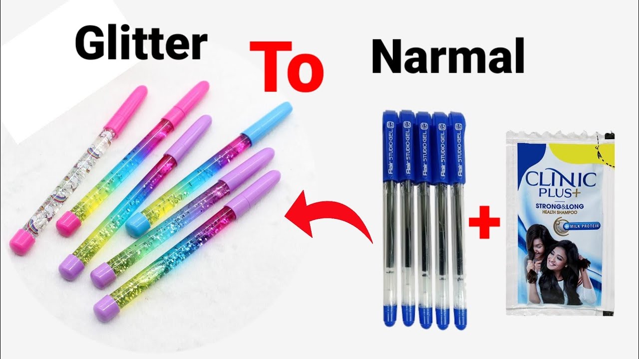 How to make Lava Glitter Lava Pen at home/DIY Glitter Pen/Homemade