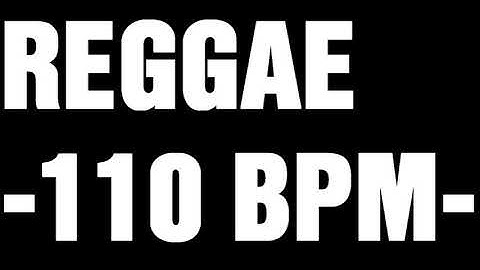 REGGAE BASS TRACK FOR DRUM PRACTICE -110 BPM-