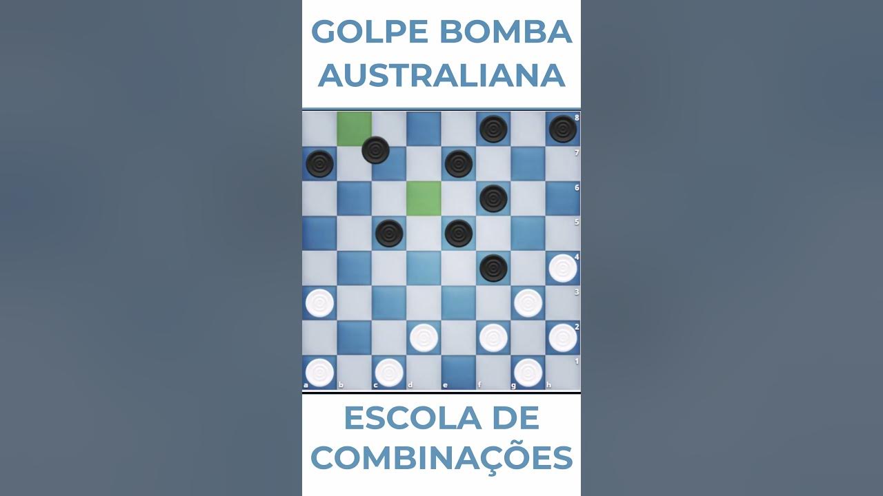 Jogo de Damas - Golpe na Tablita A3C5 - H8A3 