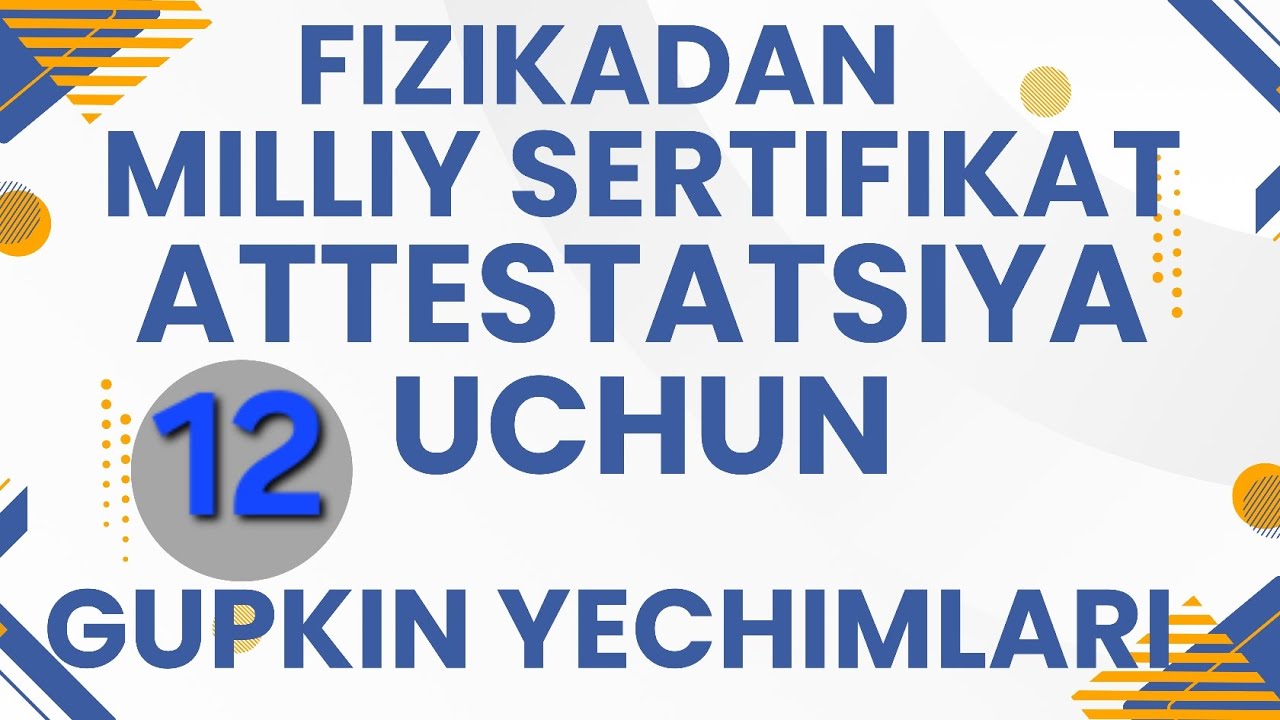 💥12-Qism MILLIY SERTIFIKAT VA ATTESTATSIYAGA TAYYORLOV GUPKIN MASALALAR YECHIMI 43 DAN 61 Gacha