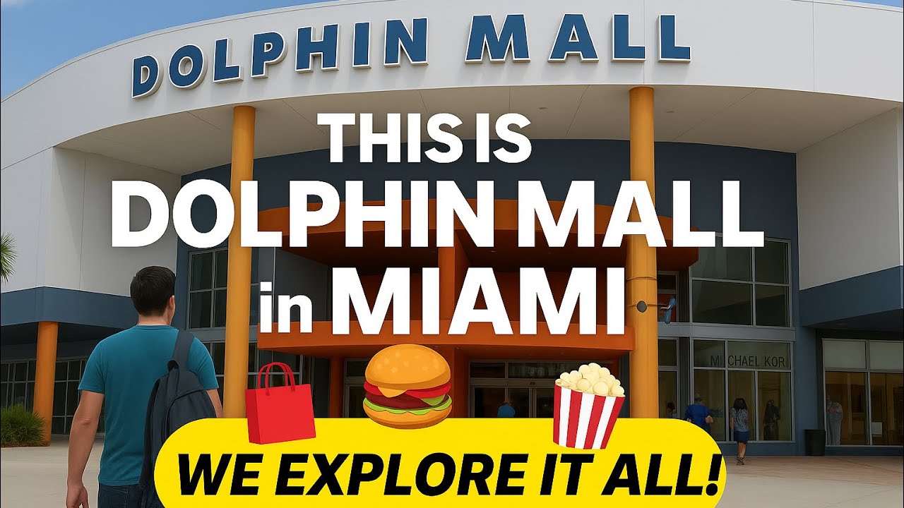 THIS ISDOLPHIN MALLin MIAMIWE EXPLORE IT ALL!🛍️🍔🍿