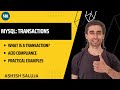 MySQL Transactions & ACID Compliance with Practical Examples - Hindi