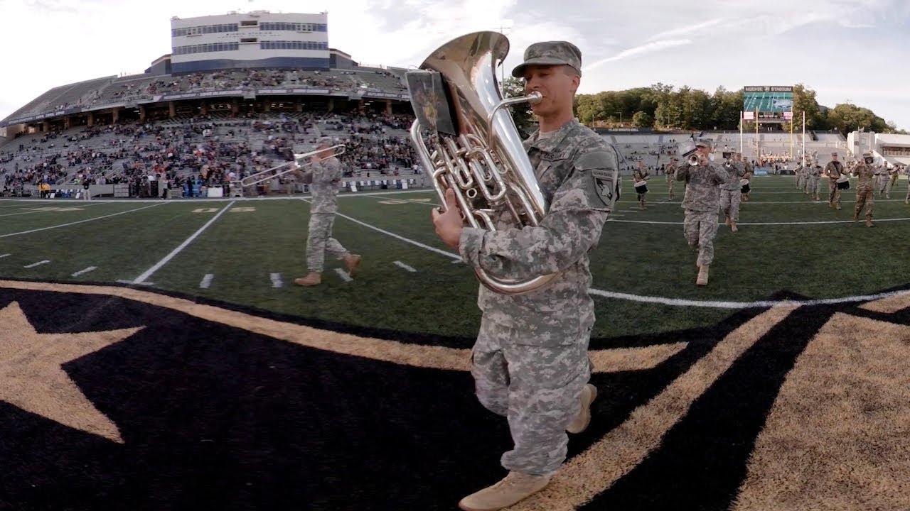 Take the field with West Point Band at Army season opener in VR YouTube