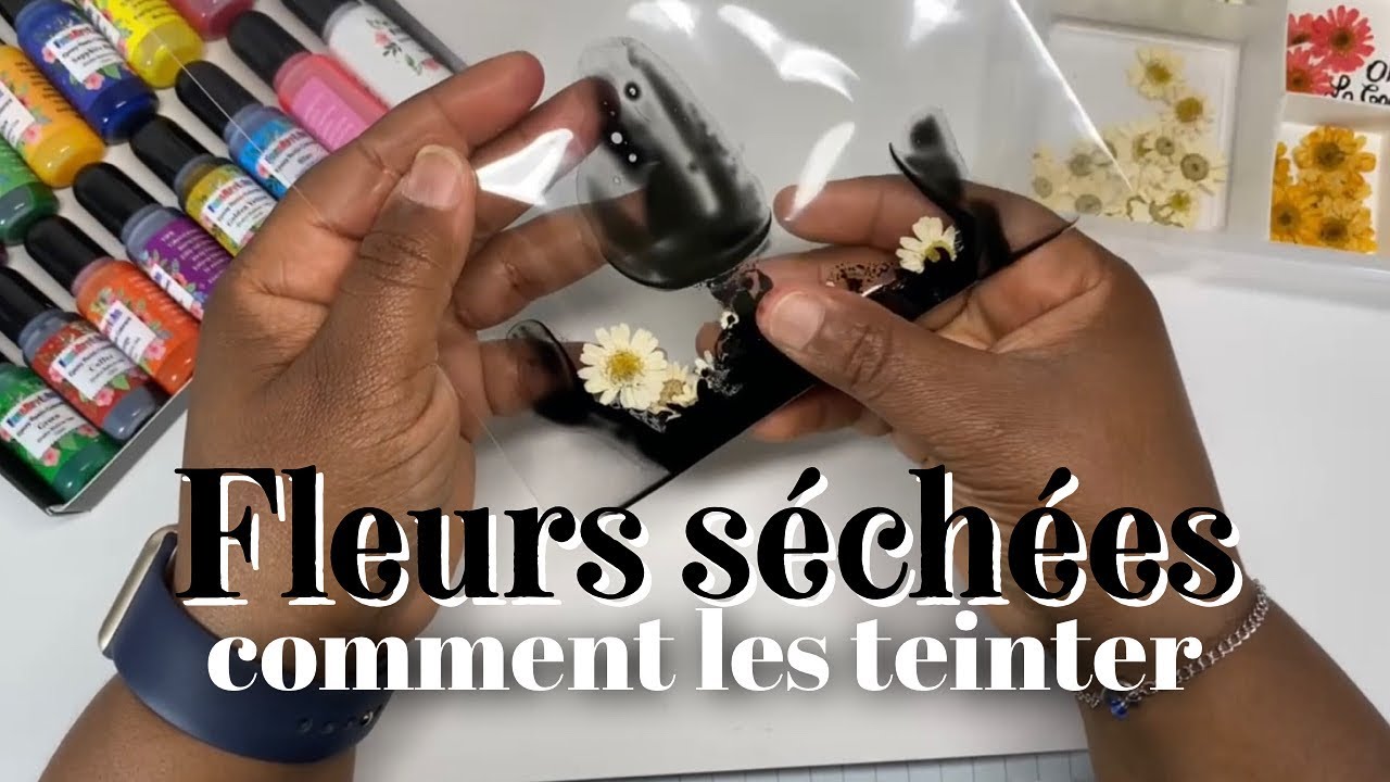 Comment teinter, colorer ses fleurs sèches. Pour créations en résine mais pas que…