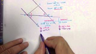 Proving lines parallel: example proof