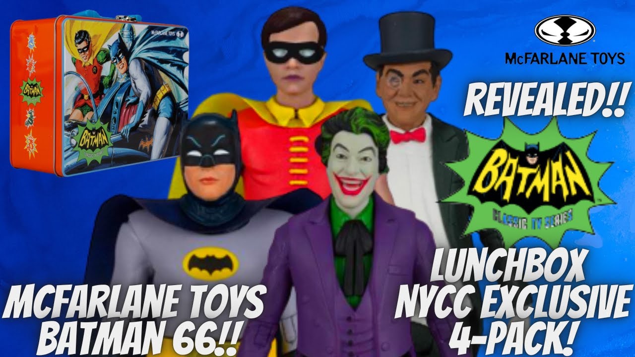 McFarlane Toys Batman 66 Lunchbox NYCC Exclusive 4Pack Revealed