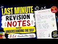 Last Minute Revision Notes I Understanding The Self I B.Ed