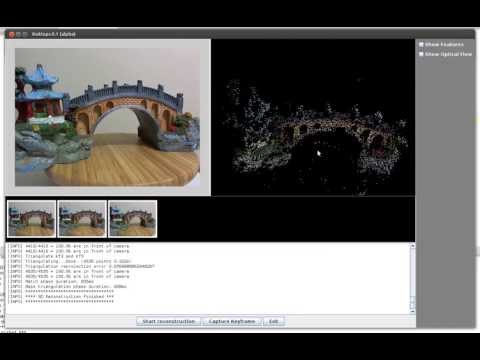 3D Reconstruction of a small bridge (3 views)