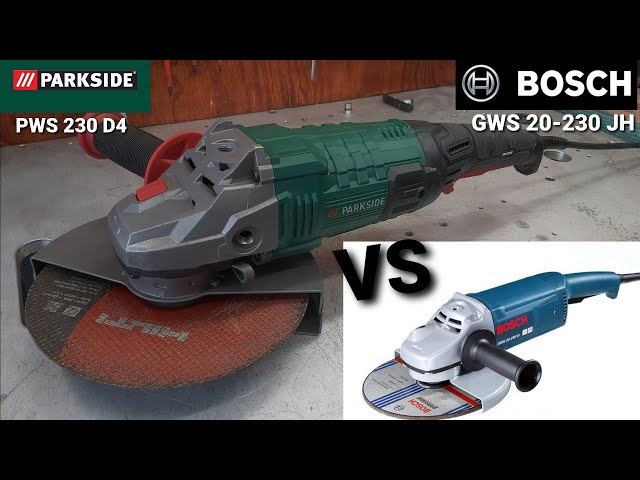 Parkside PWS 230 D4 large angle grinder vs BOSCH GWS 20-230JH - YouTube