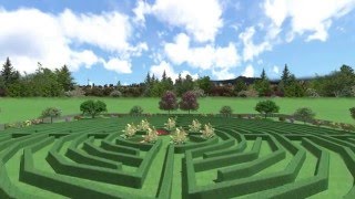 3D virtual Chartres hedge labyrinth screenshot 4