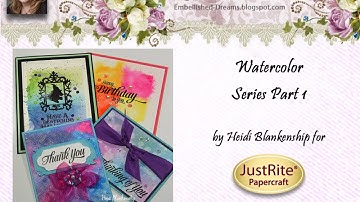 Watercolor Series Part 1 - Creating Designer Watercolor Paper with Distress Inks/Markers