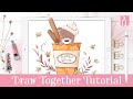 How to draw a cute bear in a pumpkin spice latte step by step in Procreate Tutorial
