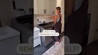 YES, the washing machine lid opens all the way without removing the shelf. #laundryroom #newhome
