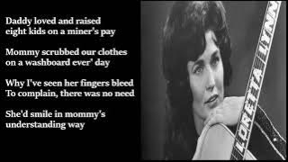 Loretta Lynn - Coal Miner's Daughter LYRICS