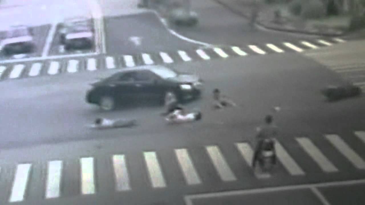 Chinese bike crash caught on camera YouTube