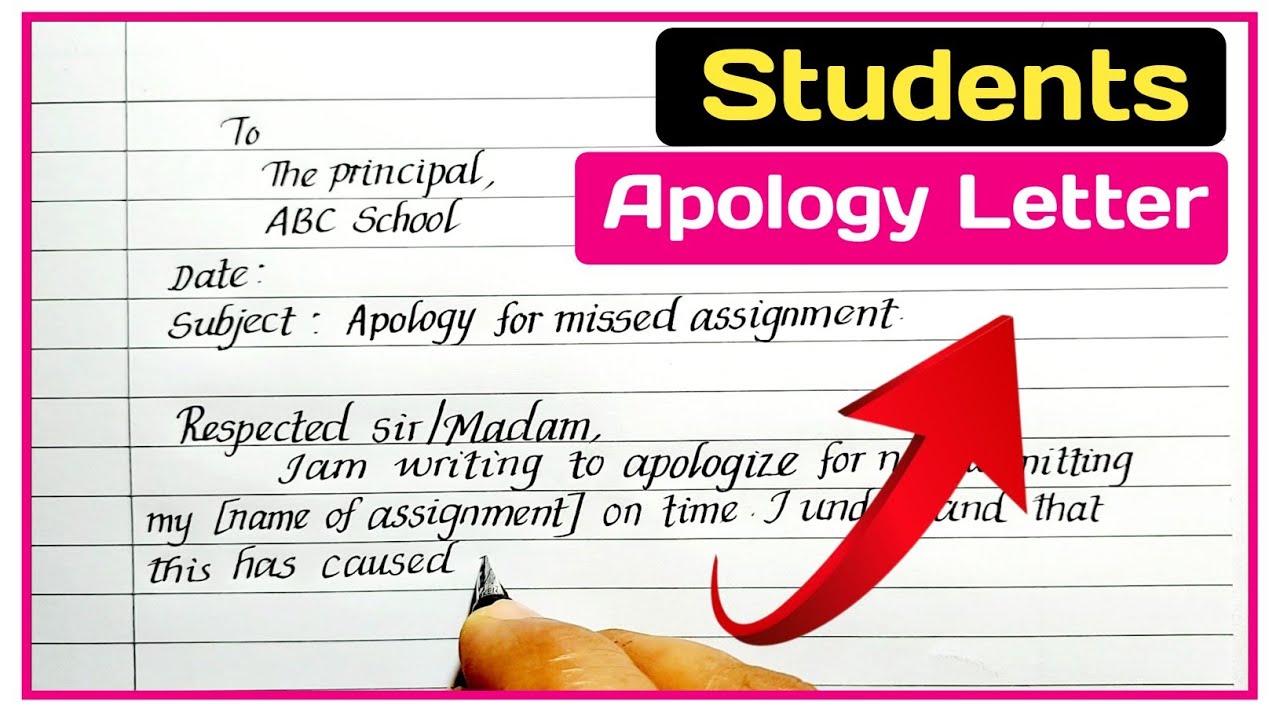 how to write apology letter for late submission of assignment