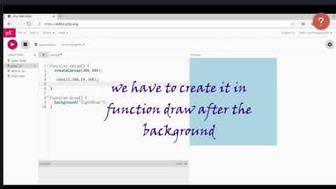 how to make objects in p5.web.js editor as simple pong game