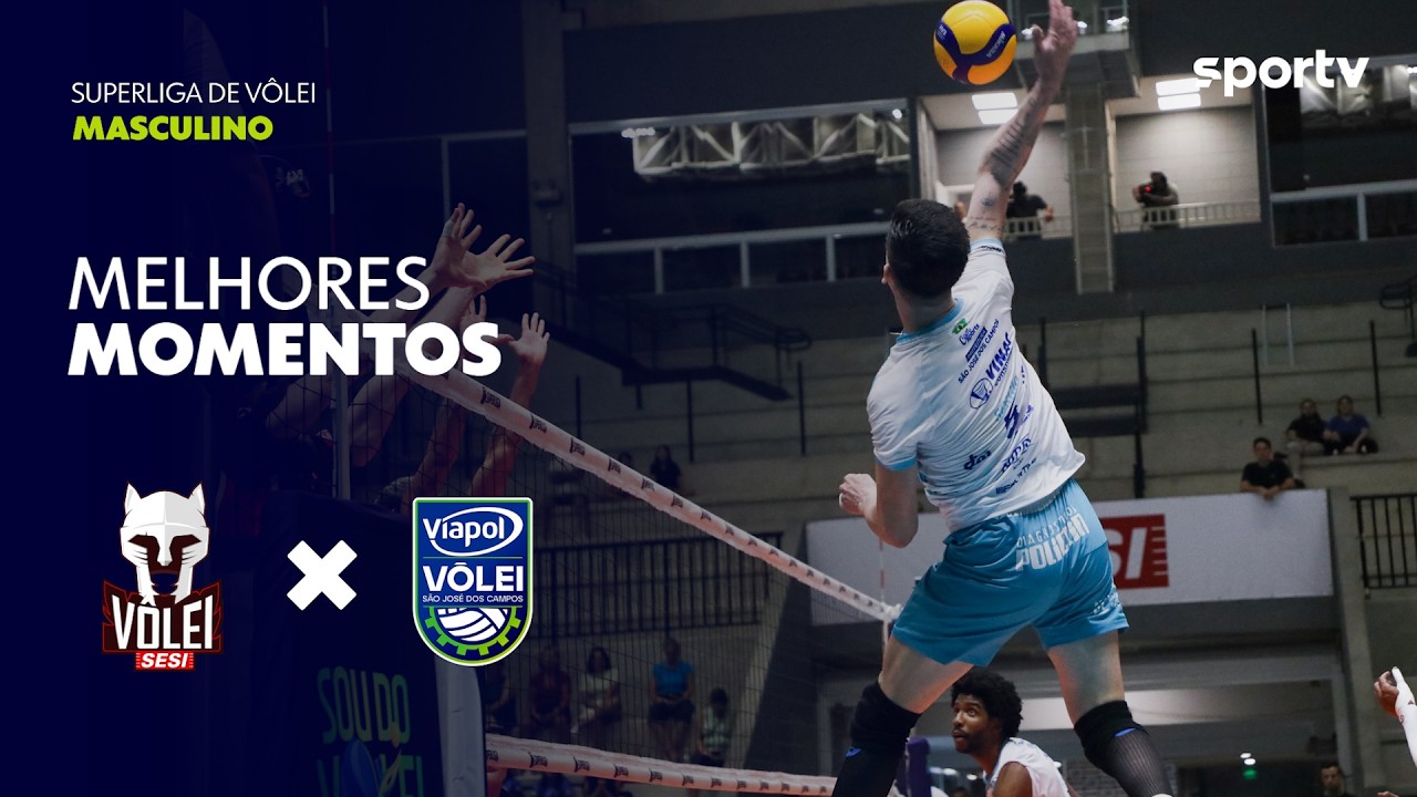 SESI-BAURU 2 X 3 SÃO JOSÉ | MELHORES MOMENTOS | SUPERLIGA MASCULINA DE VÔLEI 2025/26 | sportv