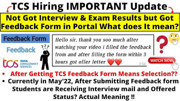 TCS Feedback Form Means Selection? Should we fill it? How to Fill & Submit Must watch to Receive OL?