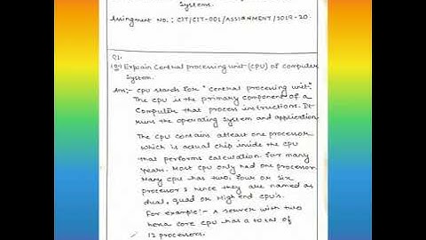 CIT-001 FULLY SOLVED ASSIGNMENT 2019-20