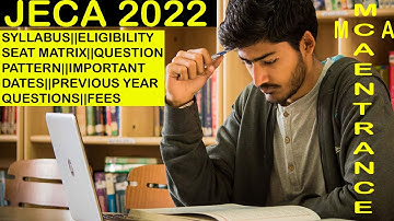 JECA 2022||WHAT IS JECA?||HOW TO APPLY FOR JECA 2022??||MASTER OF COMPUTER APPLICATION EXAM 2022
